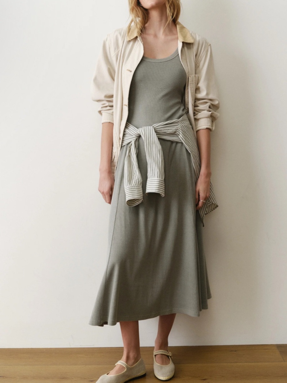 Marine Layer Lexi Rib Sun-In Scoop Neck Dress Size Small